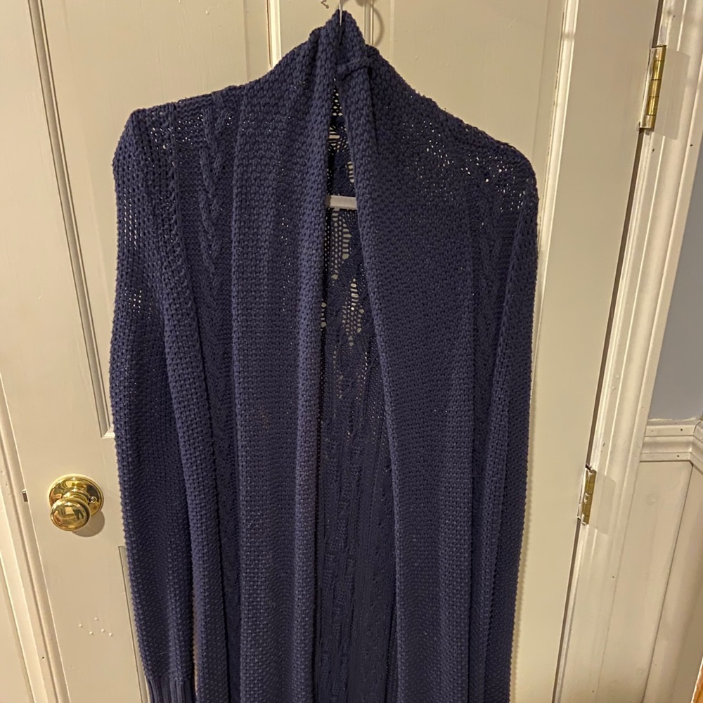 American Eagle long cardigan navy